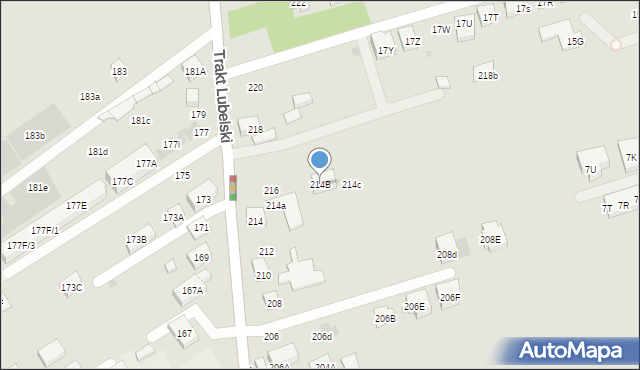 Warszawa, Trakt Lubelski, 214B, mapa Warszawy