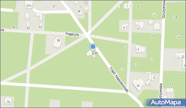 Warszawa, Trakt Napoleoński, 31, mapa Warszawy