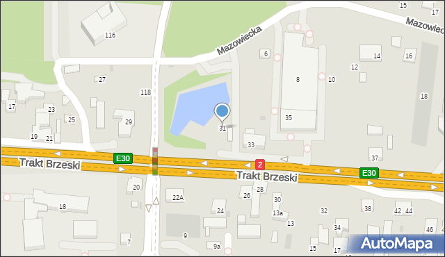 Warszawa, Trakt Brzeski, 31, mapa Warszawy