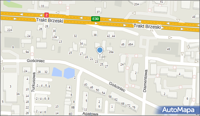 Warszawa, Trakt Brzeski, 40, mapa Warszawy