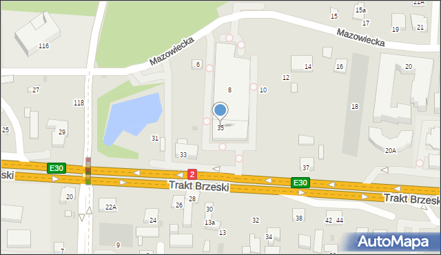 Warszawa, Trakt Brzeski, 35, mapa Warszawy