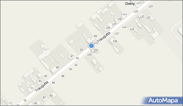 Wąsosz Dolny, Traugutta Romualda, gen., 102, mapa Wąsosz Dolny