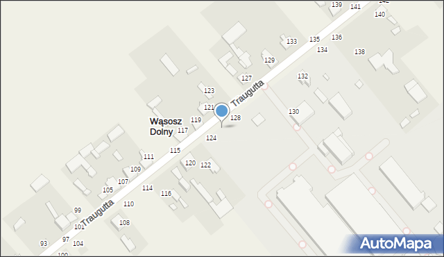 Wąsosz Dolny, Traugutta Romualda, gen., 126, mapa Wąsosz Dolny