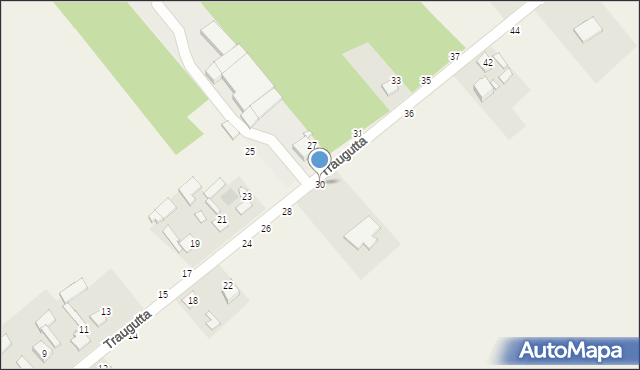 Wąsosz Dolny, Traugutta Romualda, gen., 30, mapa Wąsosz Dolny