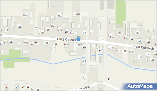 Wierzbin, Trakt Królewski, 143, mapa Wierzbin