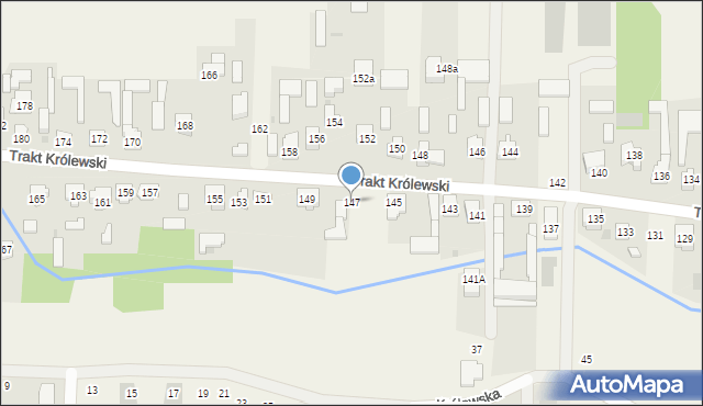 Wierzbin, Trakt Królewski, 147, mapa Wierzbin