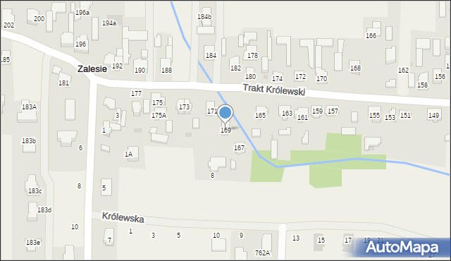 Wierzbin, Trakt Królewski, 169, mapa Wierzbin