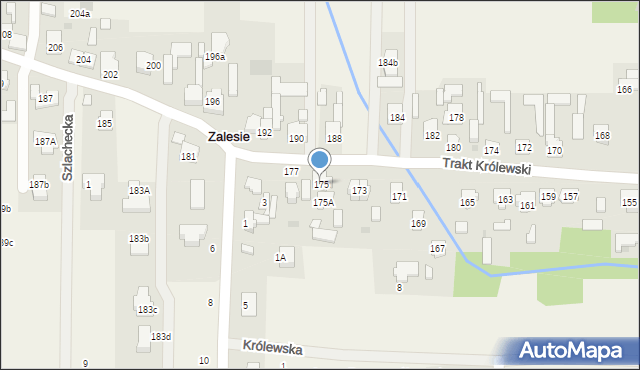 Wierzbin, Trakt Królewski, 175, mapa Wierzbin