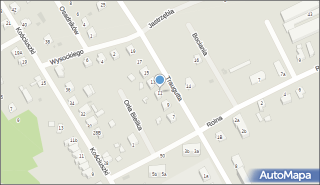 Witnica, Traugutta Romualda, gen., 11, mapa Witnica