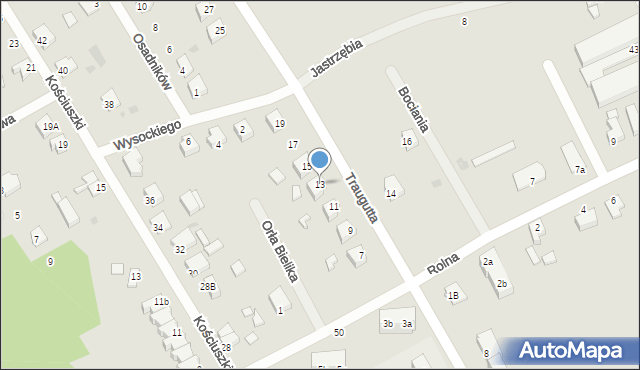 Witnica, Traugutta Romualda, gen., 13, mapa Witnica