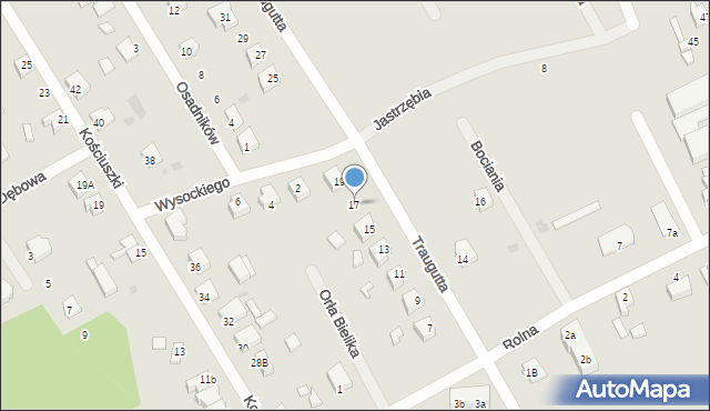 Witnica, Traugutta Romualda, gen., 17, mapa Witnica