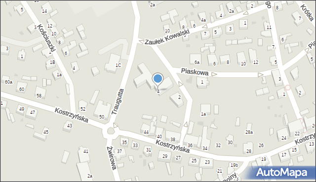 Witnica, Traugutta Romualda, gen., 4, mapa Witnica