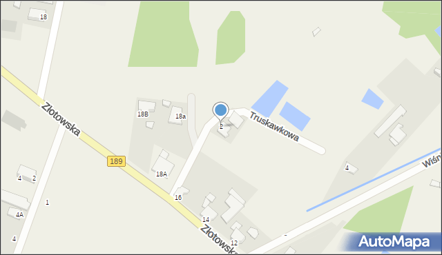 Witunia, Truskawkowa, 2, mapa Witunia