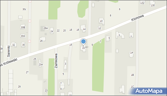 Wojcieszyn, Trakt Królewski, 11, mapa Wojcieszyn