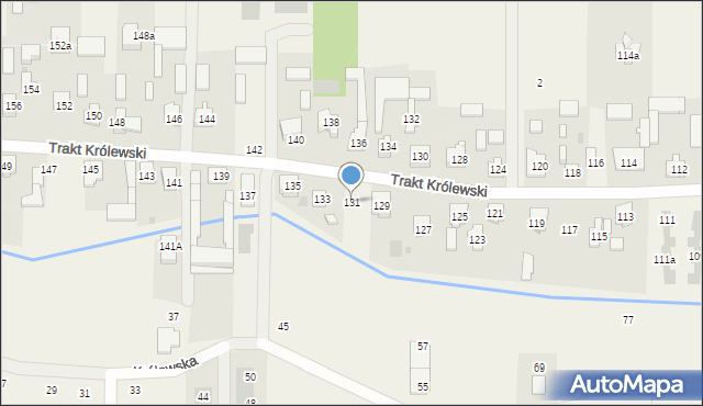 Wojcieszyn, Trakt Królewski, 131, mapa Wojcieszyn