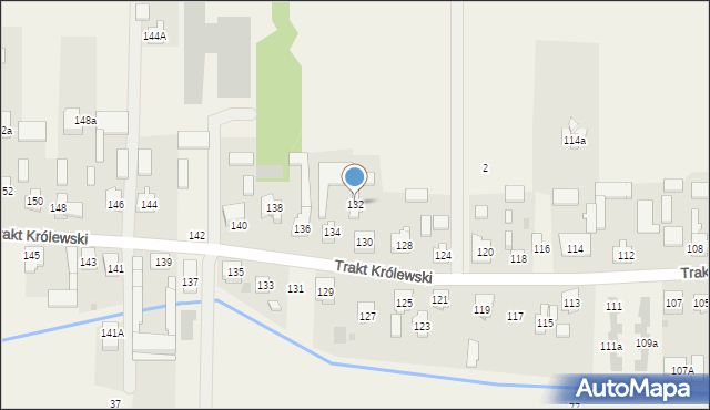 Wojcieszyn, Trakt Królewski, 132, mapa Wojcieszyn