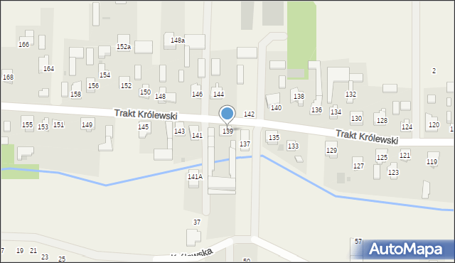 Wojcieszyn, Trakt Królewski, 139, mapa Wojcieszyn