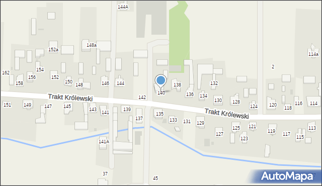 Wojcieszyn, Trakt Królewski, 140, mapa Wojcieszyn