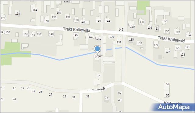 Wojcieszyn, Trakt Królewski, 141A, mapa Wojcieszyn