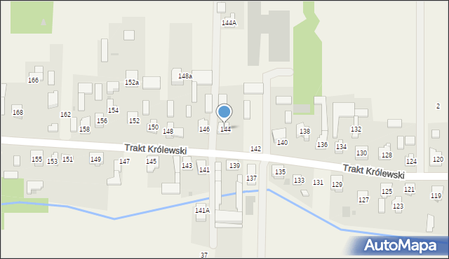 Wojcieszyn, Trakt Królewski, 144, mapa Wojcieszyn