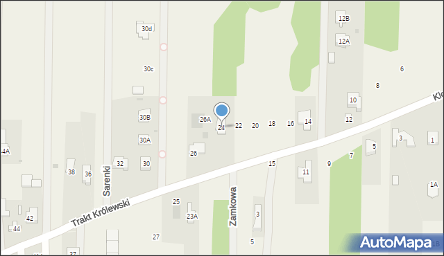 Wojcieszyn, Trakt Królewski, 24, mapa Wojcieszyn