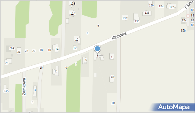 Wojcieszyn, Trakt Królewski, 3, mapa Wojcieszyn