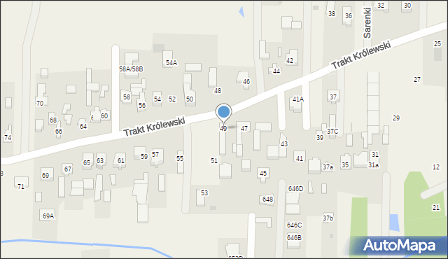 Wojcieszyn, Trakt Królewski, 49, mapa Wojcieszyn