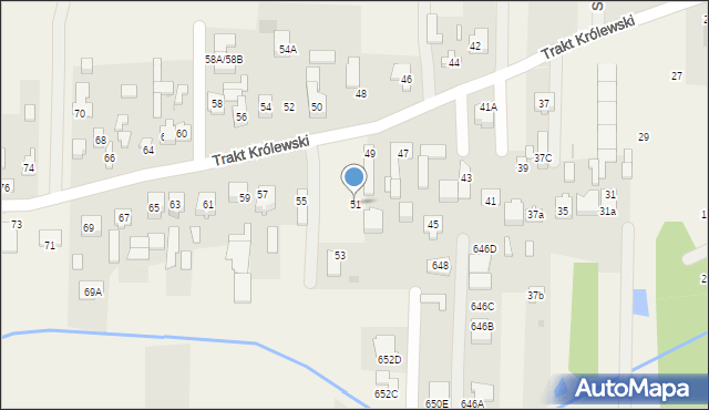 Wojcieszyn, Trakt Królewski, 51, mapa Wojcieszyn