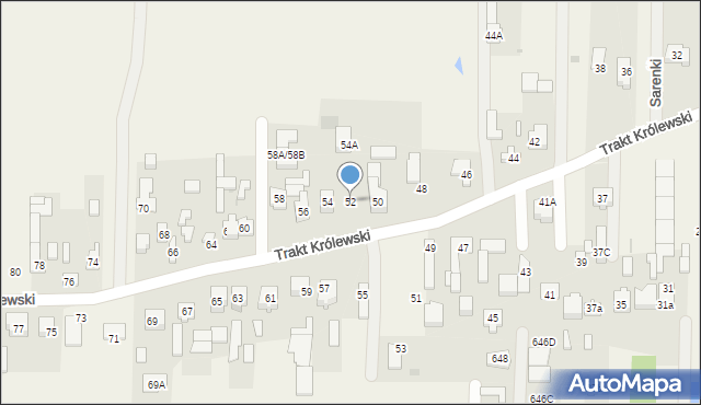 Wojcieszyn, Trakt Królewski, 52, mapa Wojcieszyn