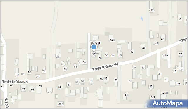 Wojcieszyn, Trakt Królewski, 58, mapa Wojcieszyn