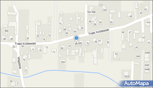 Wojcieszyn, Trakt Królewski, 65, mapa Wojcieszyn