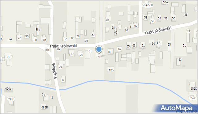 Wojcieszyn, Trakt Królewski, 71, mapa Wojcieszyn