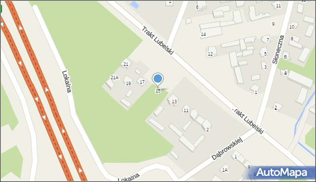 Wola Ducka, Trakt Lubelski, 15, mapa Wola Ducka