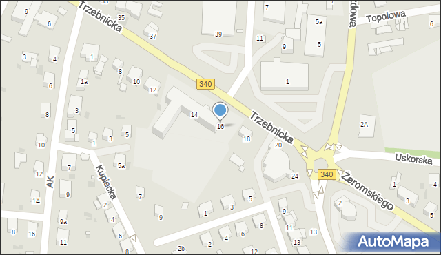 Wołów, Trzebnicka, 16, mapa Wołów