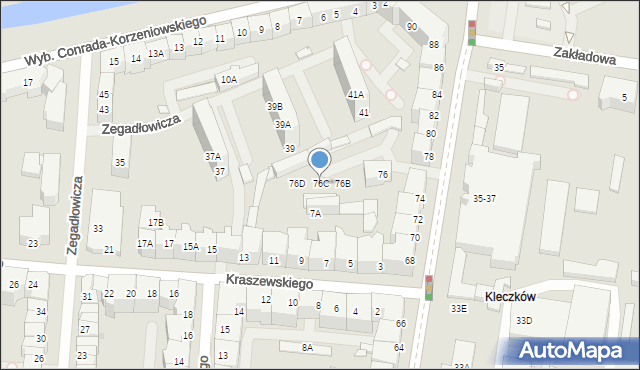 Wrocław, Trzebnicka, 76C, mapa Wrocławia