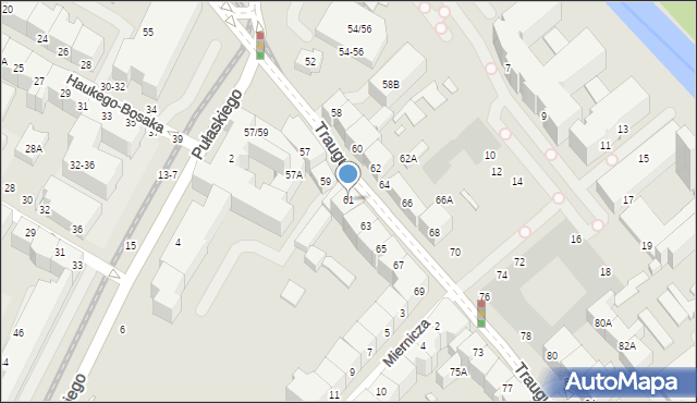 Wrocław, Traugutta Romualda, gen., 61, mapa Wrocławia