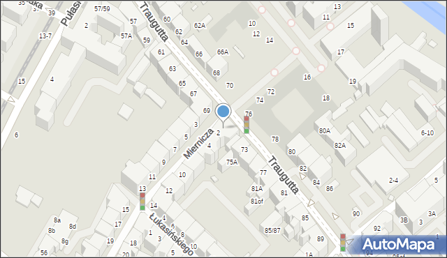 Wrocław, Traugutta Romualda, gen., 71, mapa Wrocławia