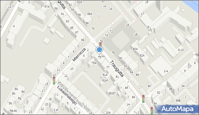 Wrocław, Traugutta Romualda, gen., 73, mapa Wrocławia