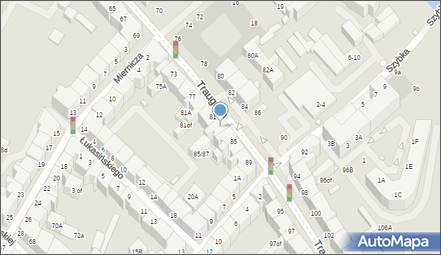 Wrocław, Traugutta Romualda, gen., 83, mapa Wrocławia