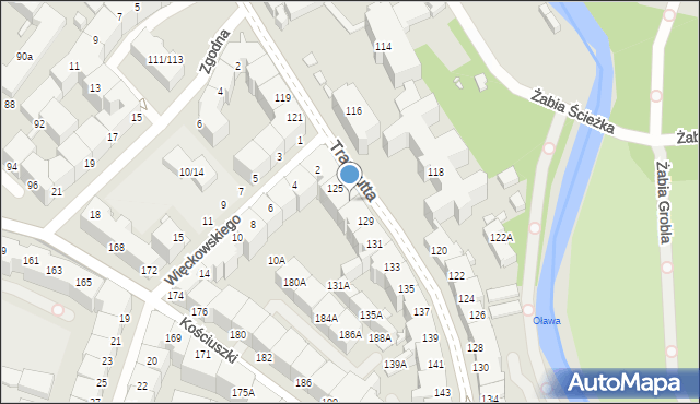 Wrocław, Traugutta Romualda, gen., 127, mapa Wrocławia