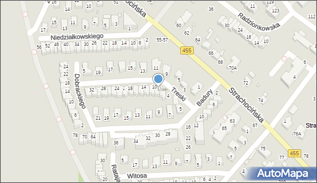 Wrocław, Treski Jerzego, 8, mapa Wrocławia