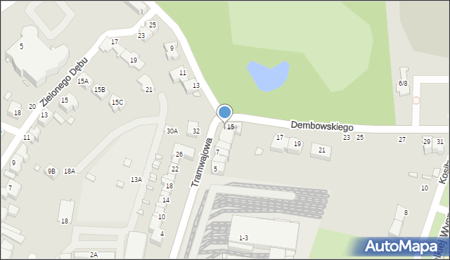 Wrocław, Tramwajowa, 9, mapa Wrocławia