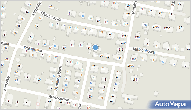 Wrocław, Traktorowa, 18, mapa Wrocławia