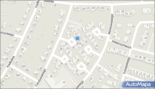 Wrocław, Trentowskiego Bronisława, 17, mapa Wrocławia
