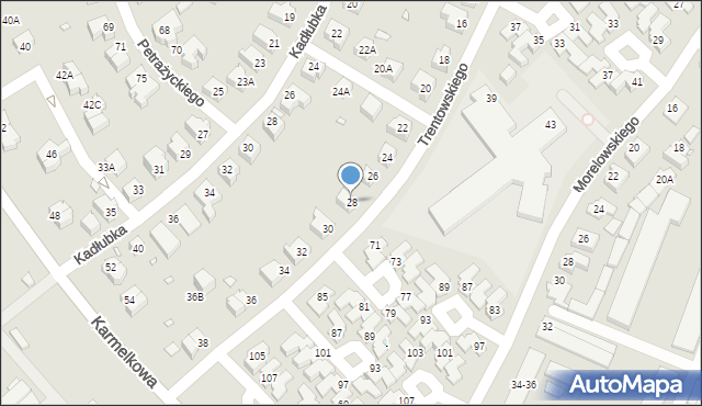 Wrocław, Trentowskiego Bronisława, 28, mapa Wrocławia