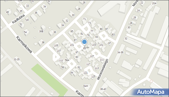 Wrocław, Trentowskiego Bronisława, 93, mapa Wrocławia