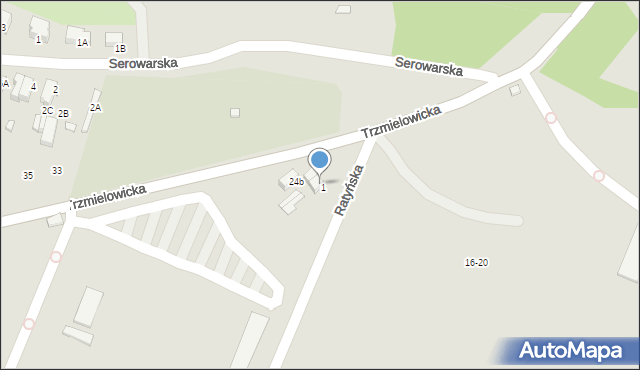 Wrocław, Trzmielowicka, 24A, mapa Wrocławia