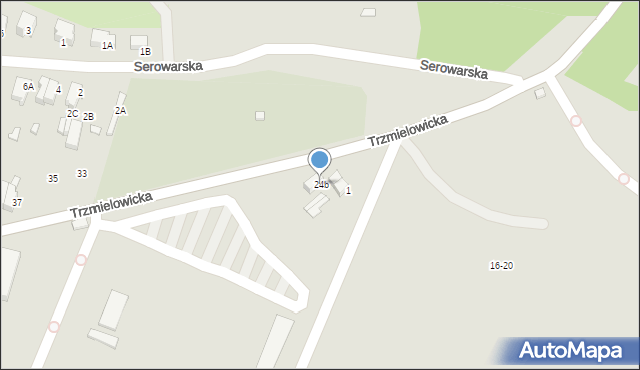 Wrocław, Trzmielowicka, 24b, mapa Wrocławia
