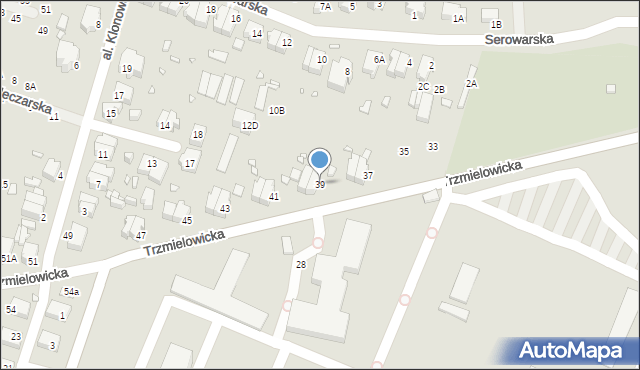 Wrocław, Trzmielowicka, 39, mapa Wrocławia