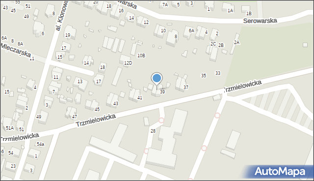 Wrocław, Trzmielowicka, 39A, mapa Wrocławia